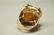 Heavy Brutalist 14K Gold Mens Ring. Raw Amber col - 4
