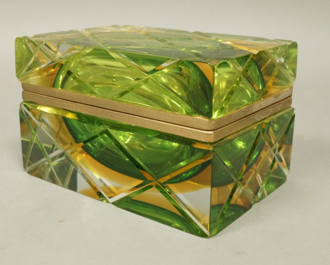 Heavy Murano Italian Cased Glass Bow. Carved Quil (1 of 8)