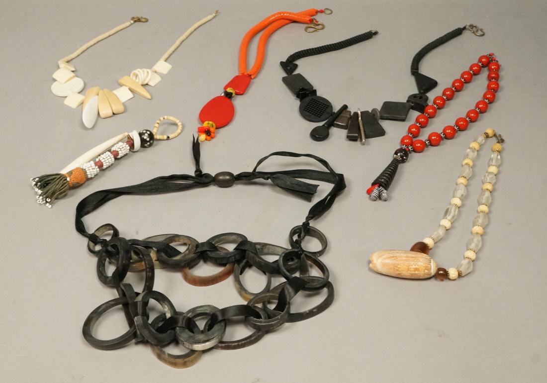 7 pcs Designer Chunky Jewelry.  Mixed Materials. (1 of 10)