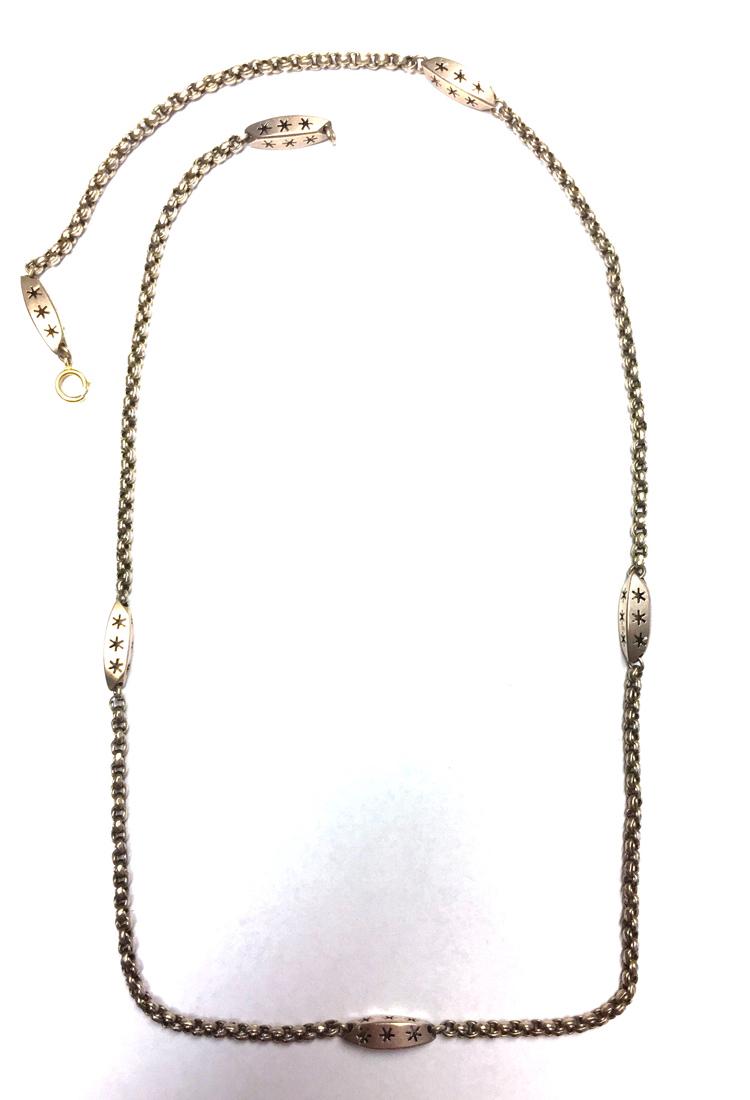 24 inch 14K Antique Necklace with STAR decoration (1 of 6)