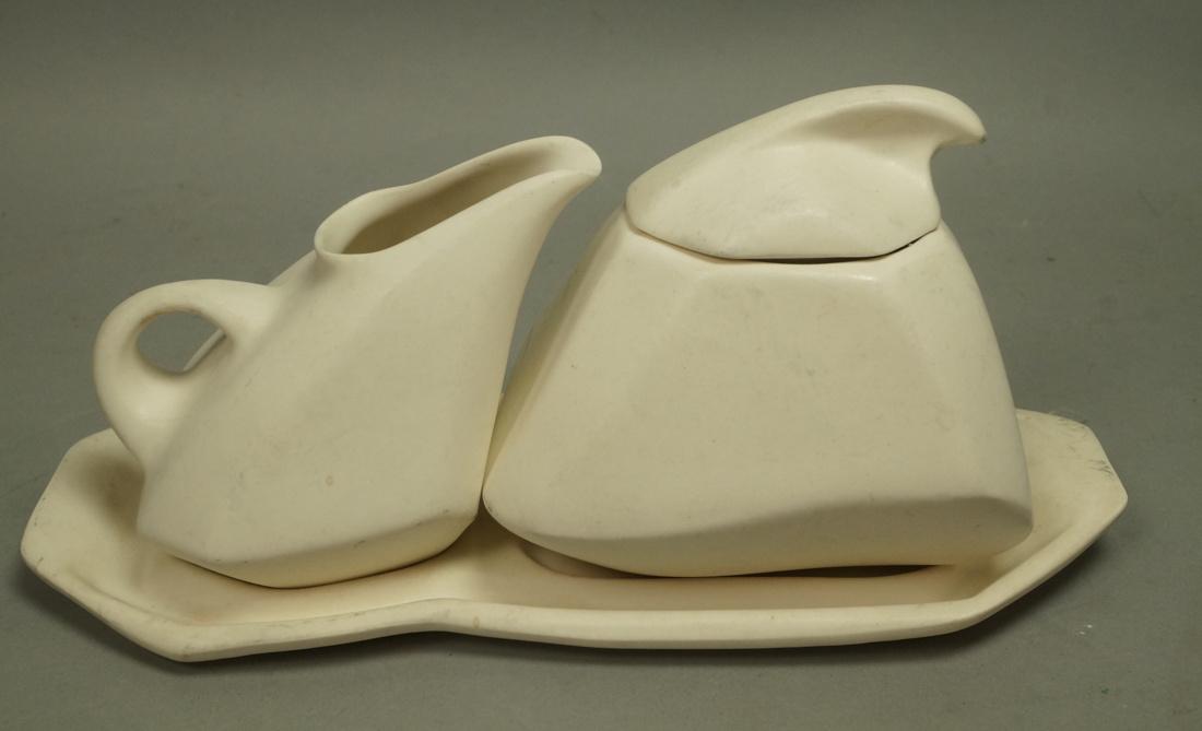 4pc STENGER Nesting Sugar, Creamer & Tray. Americ (1 of 7)