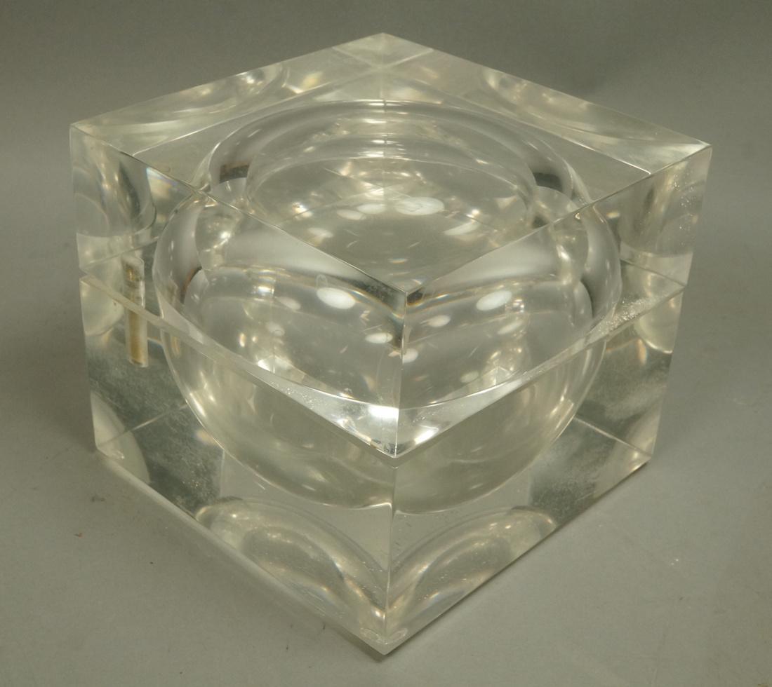 GUZZINI Style Swivel Lucite Cube Ice Bucket. Not (1 of 7)