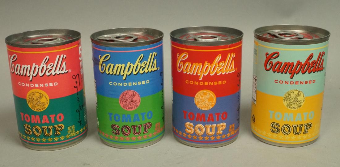 Set 4 ANDY WARHOL Campbell's Tomato Soup Cans. Re (1 of 6)