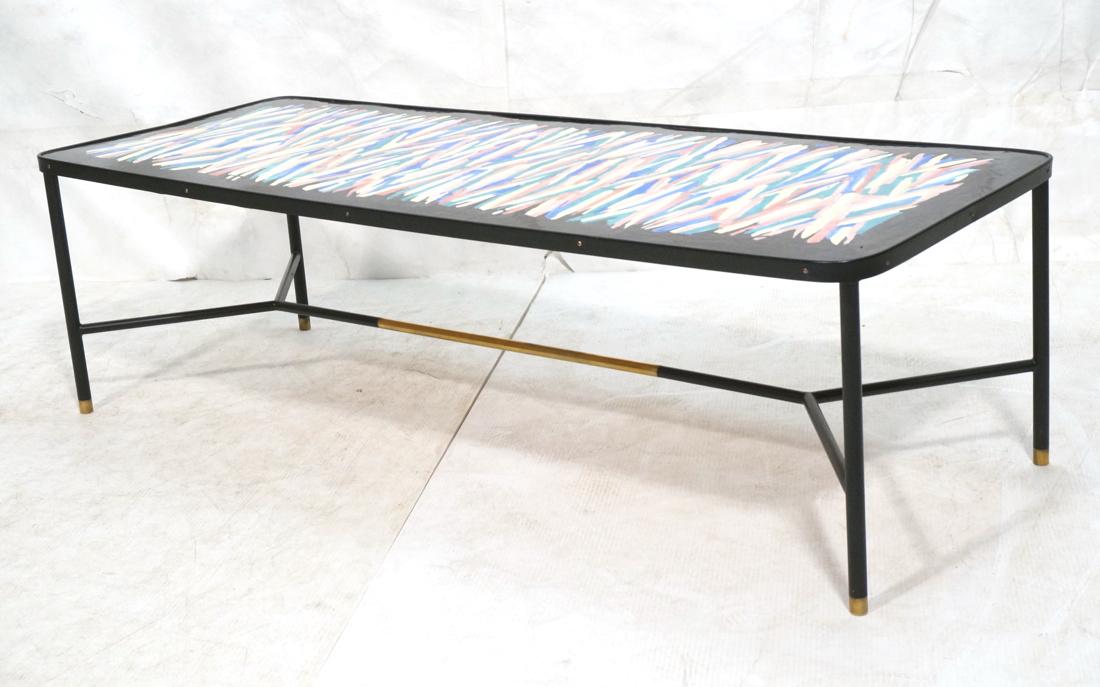 GIO PONTI Style Modernist Italian Enamel Top Table (1 of 6)