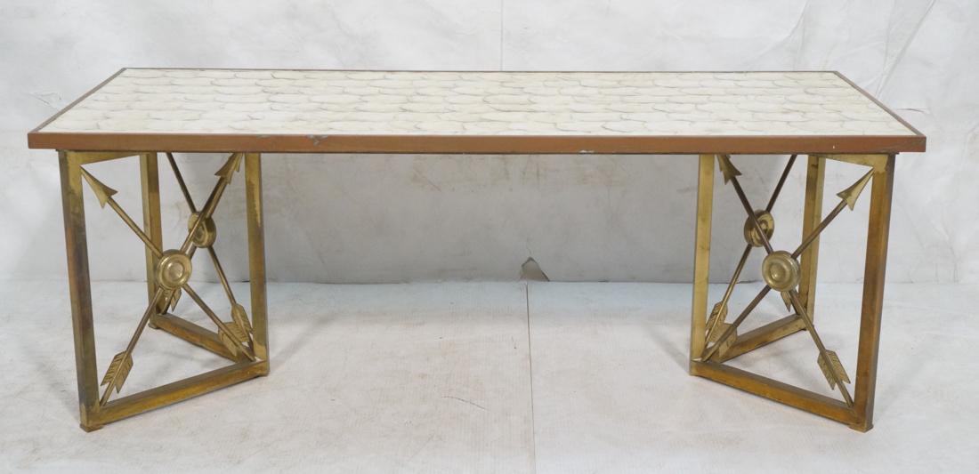 Regency Style Capiz Shell Coffee Cocktail Table. (1 of 7)