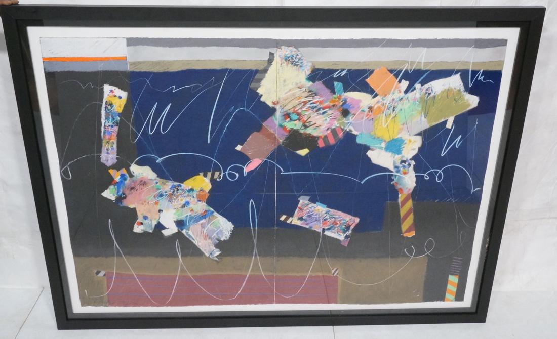 Large MOE BROOKER Mixed Media Painting. Modernist (1 of 9)