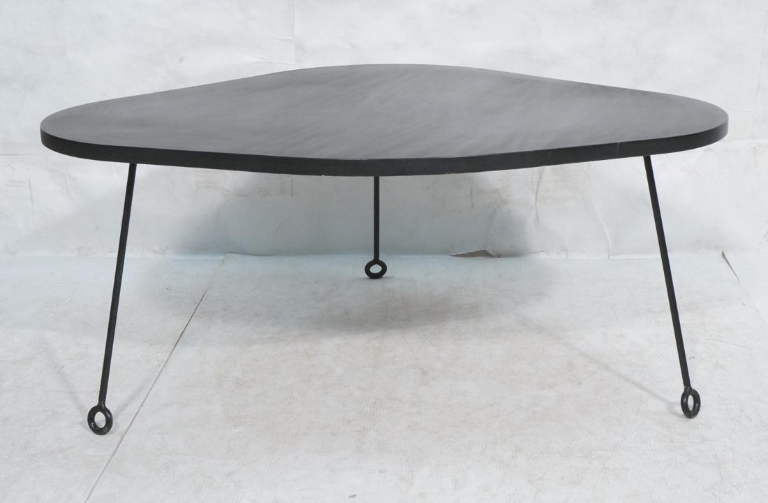 Triangular Iron Base Coffee Table. JEAN ROYERE st (1 of 7)