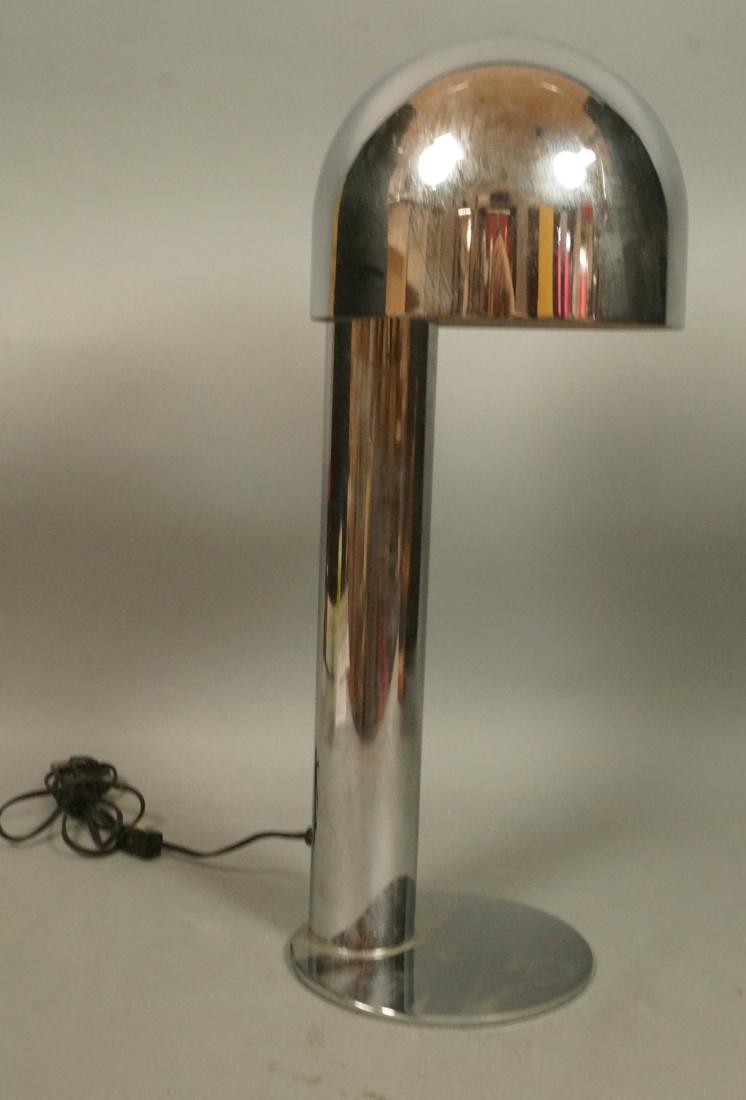 Modernist Chrome Table Desk Lamp. Thick column fo (1 of 7)
