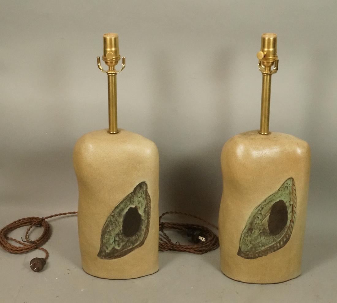 Pr MARIA VON ALLESCH Pottery Lamps. Freeform shap (1 of 9)