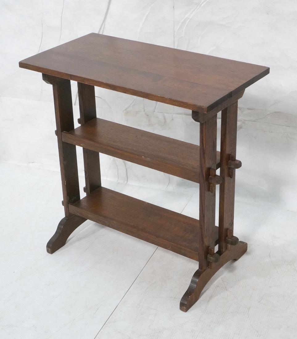 ROYCROFT Oak Mission Arts & Crafts Table. 3 tier (1 of 7)