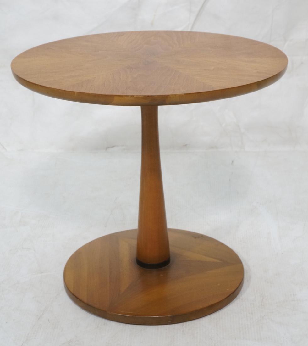 Round Modern Side Table Tapered Leg on Round Base (1 of 6)