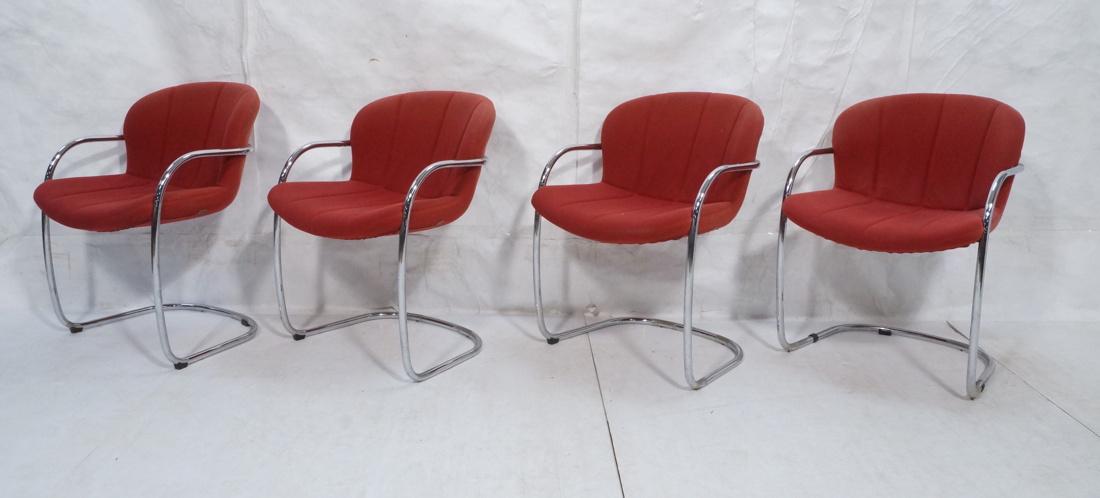 Set 4 Rima Italy GASTONE RINALDI Frame Dining Chairs. (1 of 10)