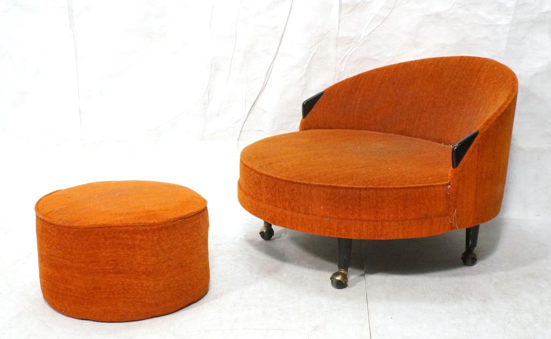 ADRIAN PEARSALL Circle Lounge Chair & Ottoman. Ro (1 of 8)