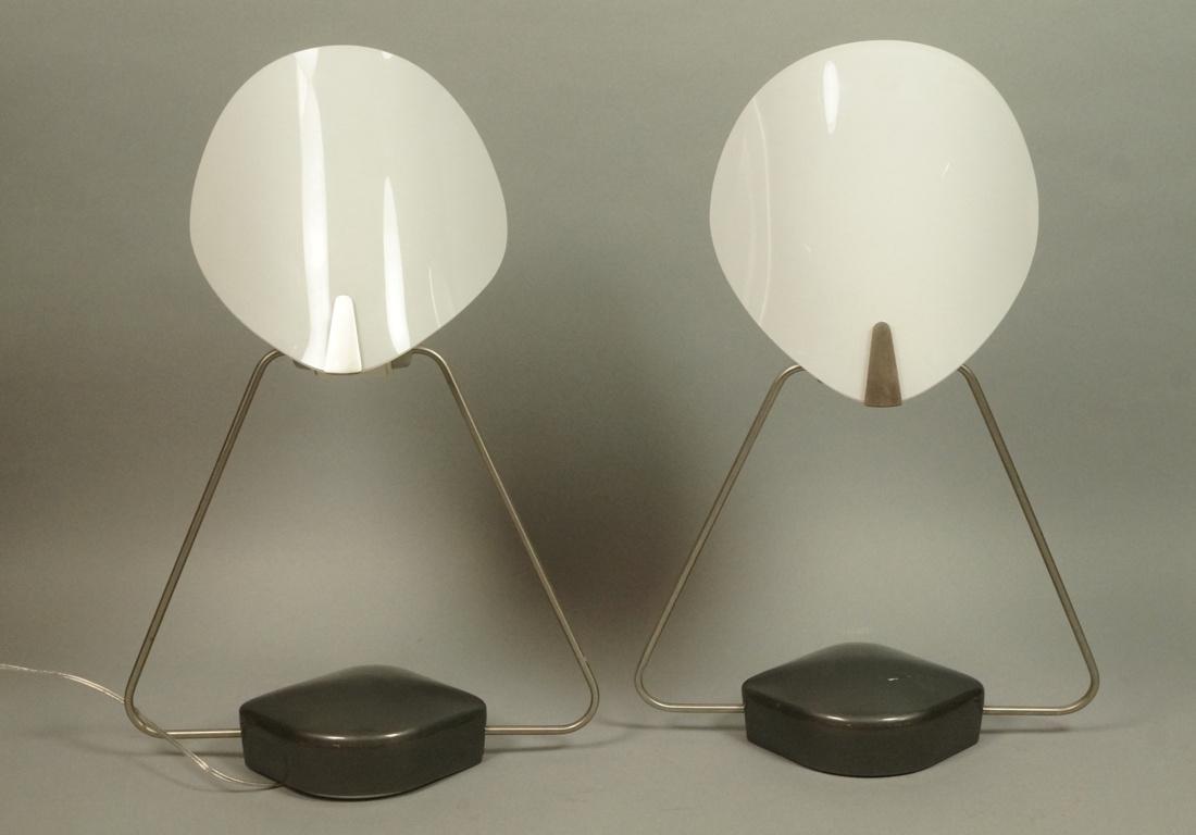 Pr ARTELUCE Italian Glass Wall Sconces. Sail form (1 of 9)