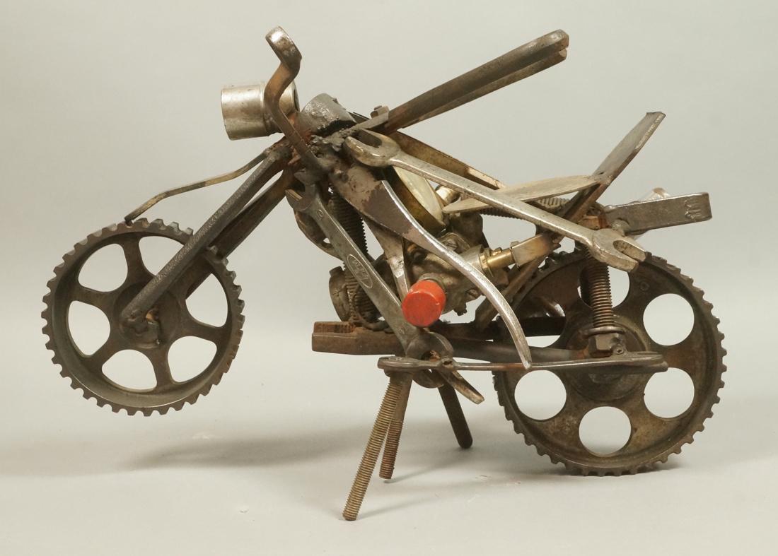 Industrial Found Object Motorcycle Sculpture. Gea (1 of 10)