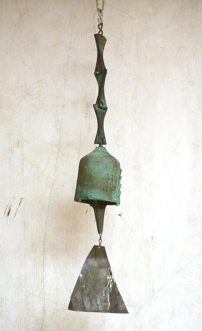 Large PAOLO SOLERI Bronze Wind Chime Bell. Bell a (1 of 7)