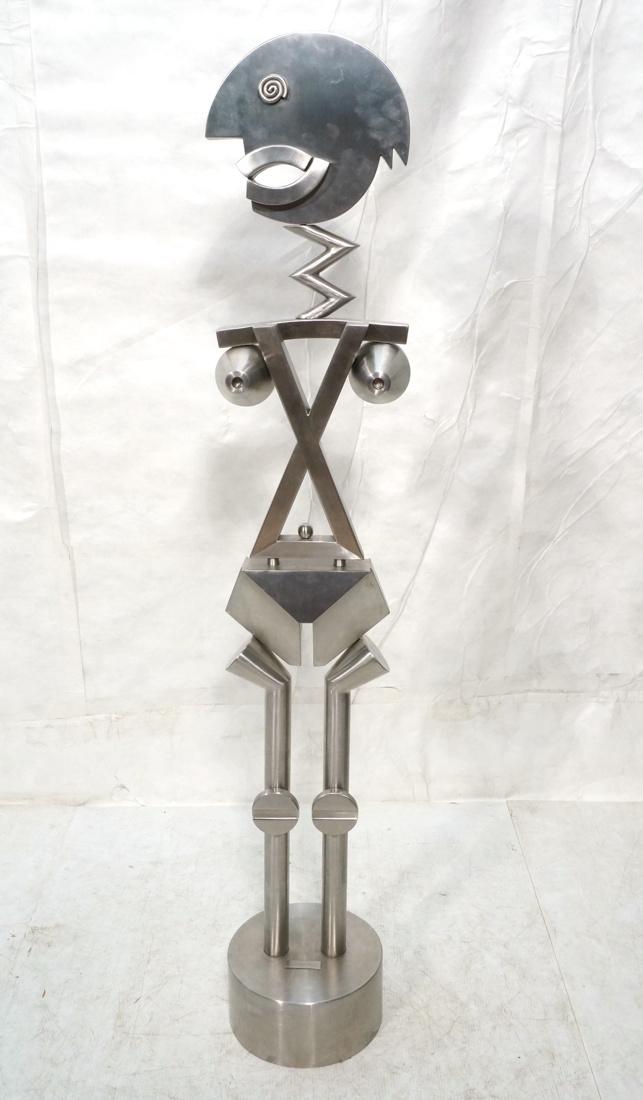 Tall LUIS EFE VELEZ Figural Stainless Sculpture. (1 of 8)