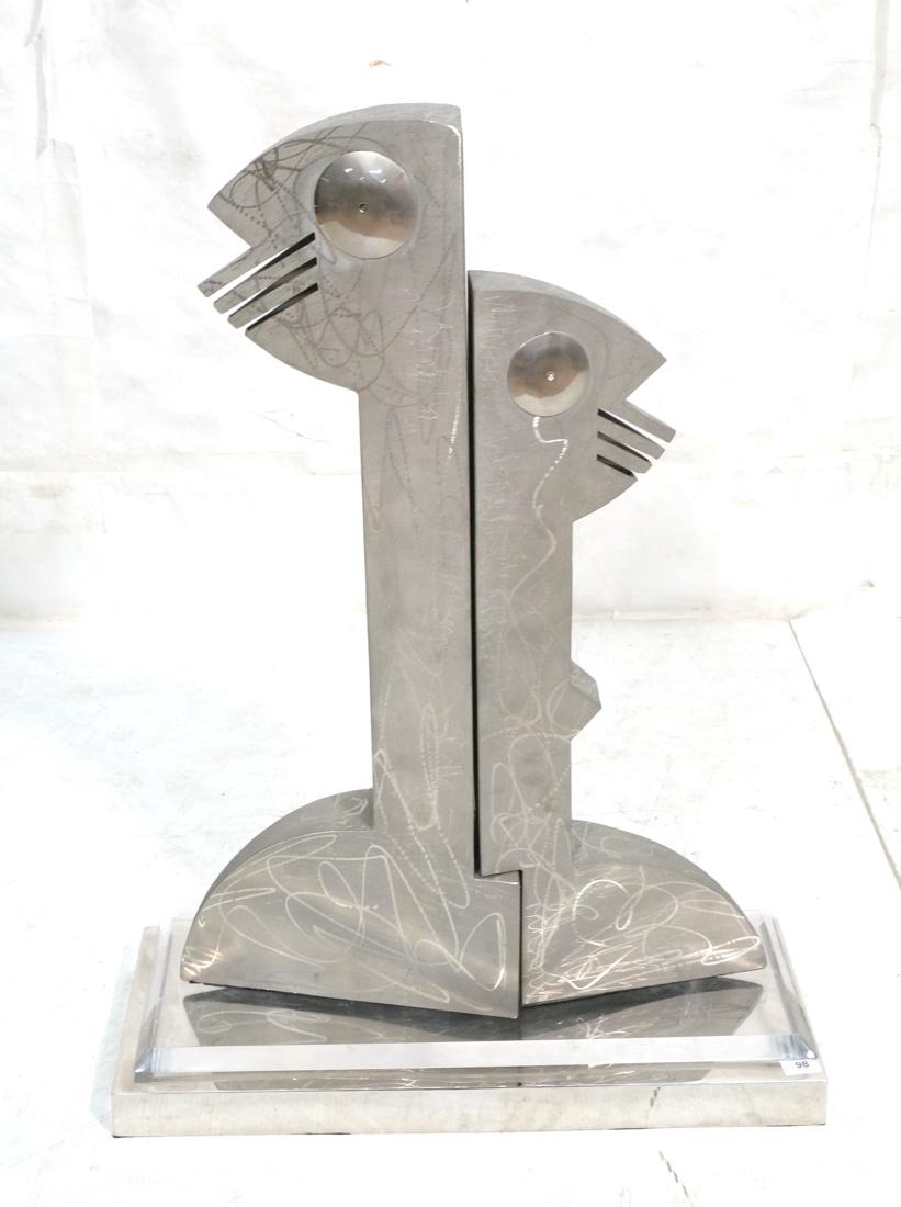 Large Modernist Double Head Sculpture Table Sculp (1 of 8)