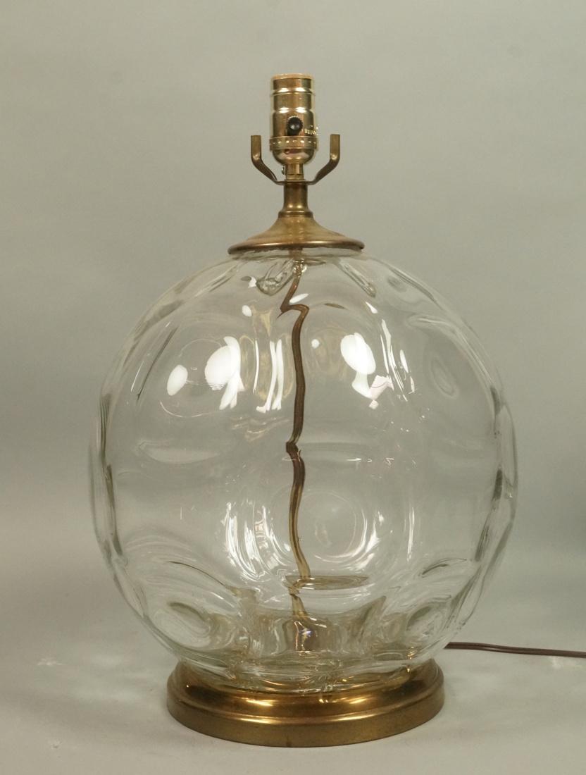 Single Large Bubble Glass Table Lamp. Dimpled thi (1 of 6)
