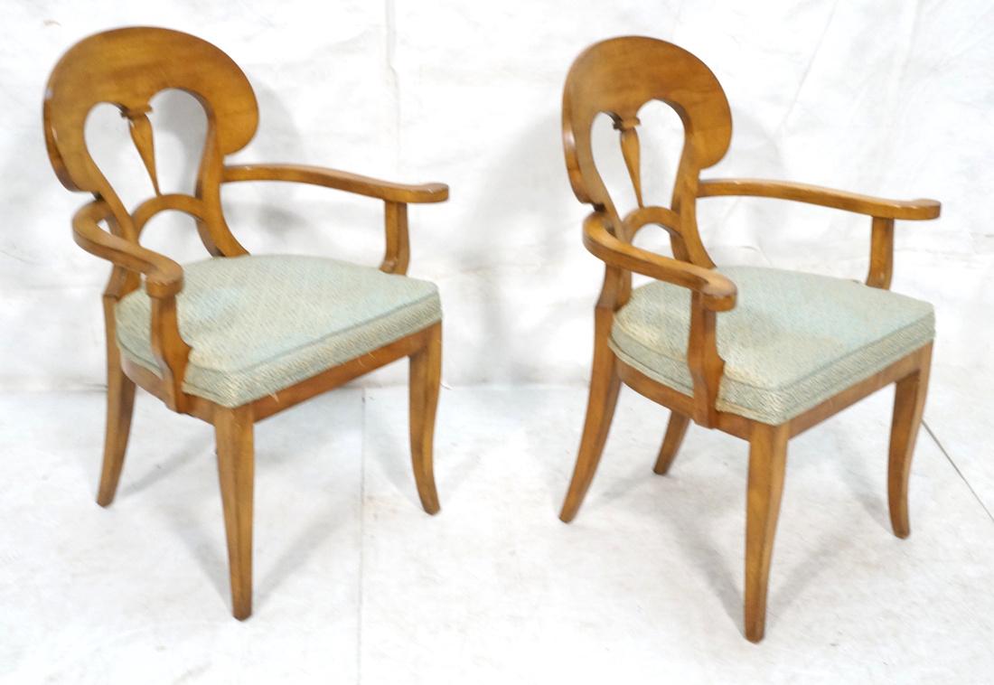 Pr French style Arm Side Chairs. Decorative backs (1 of 8)
