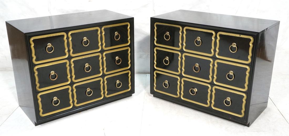Pr DOROTHY DRAPER Style.Ebonized Bachelor's Chest (1 of 9)