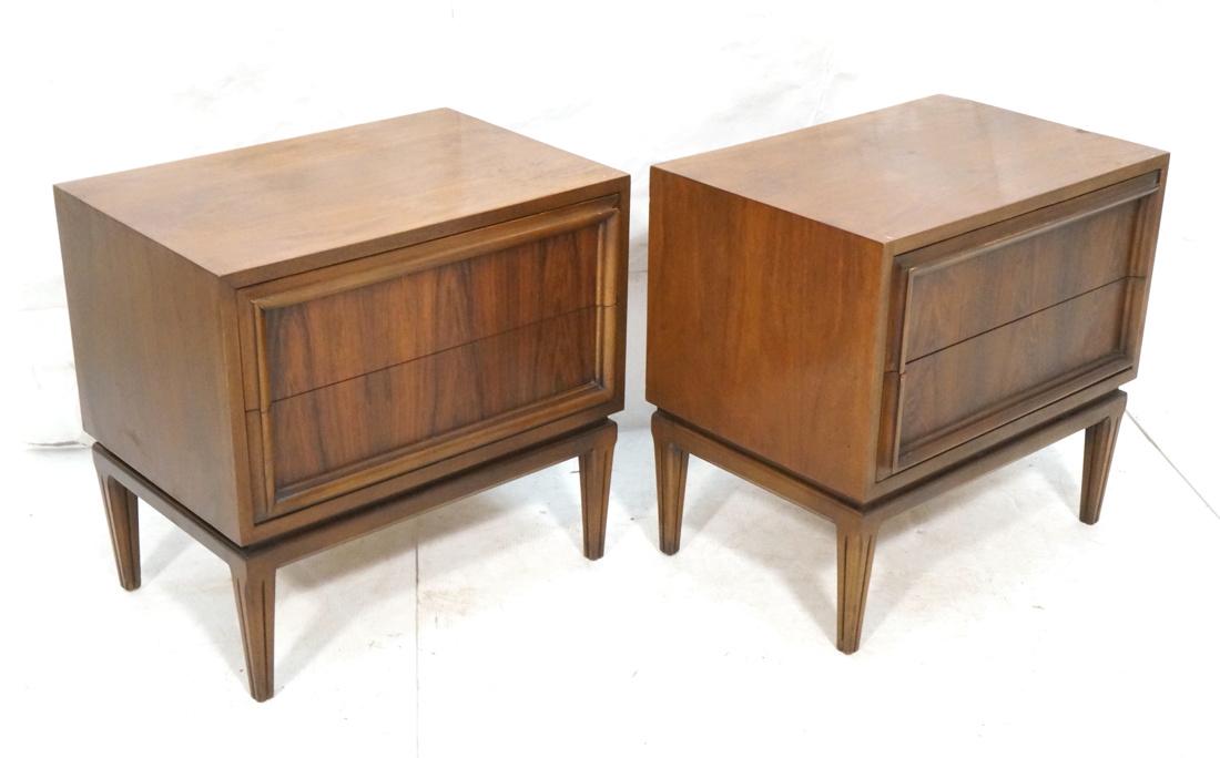 Pr R-WAY Walnut Night Stands. Two Rosewood Front (1 of 9)