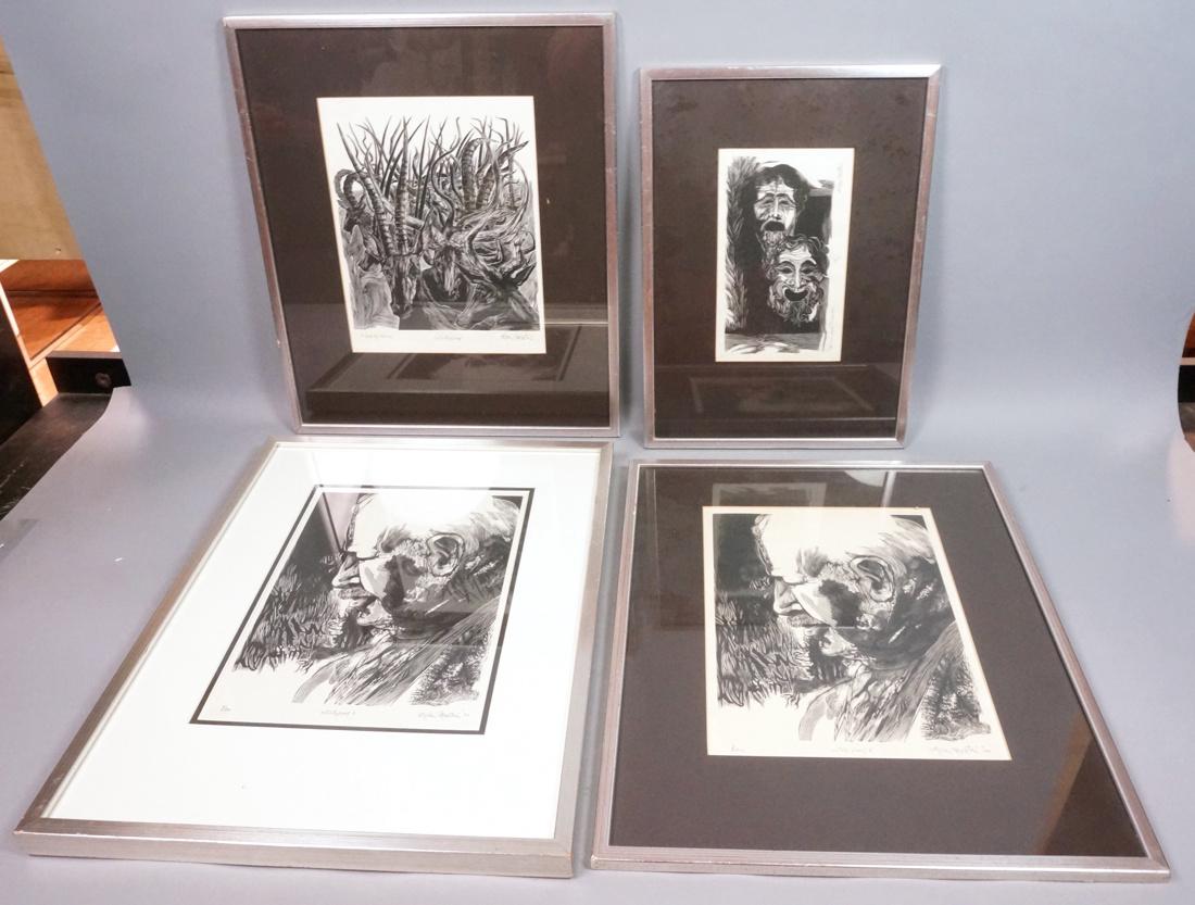4pcs Stefan Martin Etching Engraving Prints.  Com (1 of 10)