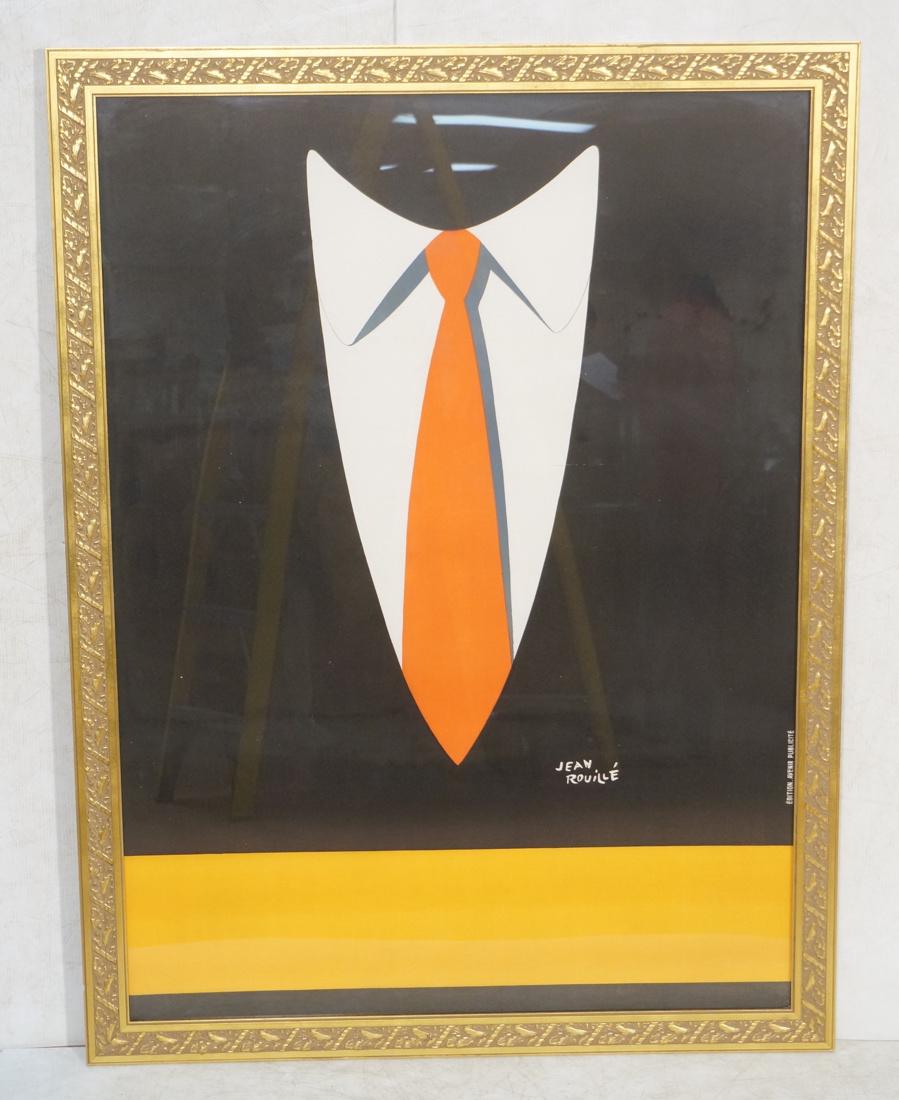 JEAN ROUILLE Large Lithograph Poster. Black Suit (1 of 8)