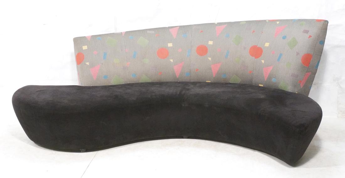 Vladimir Kagan Bilbao 80s Biomorphic Black Velvet (1 of 9)