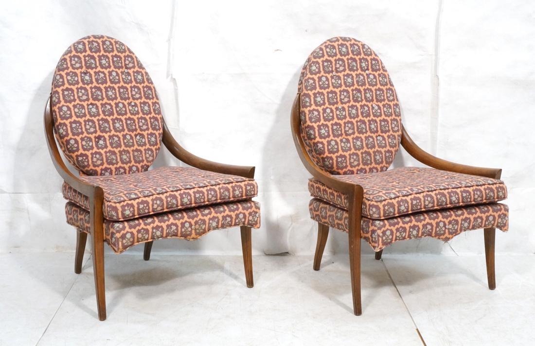 Pr Upholstered Arm Chairs. Sloped arms support Up (1 of 9)