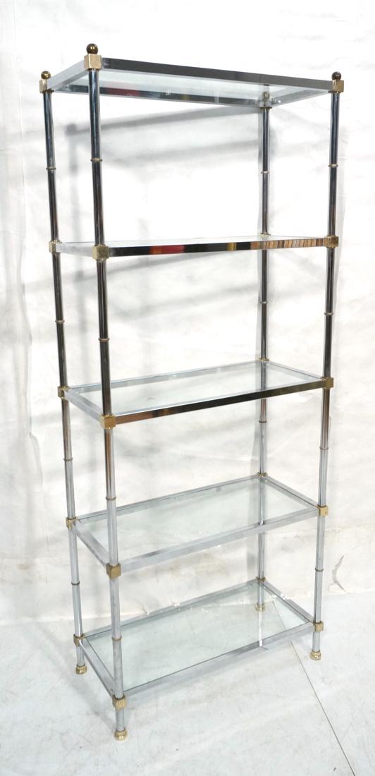 Regency style Chrome & Glass Etagere Display Unit (1 of 10)