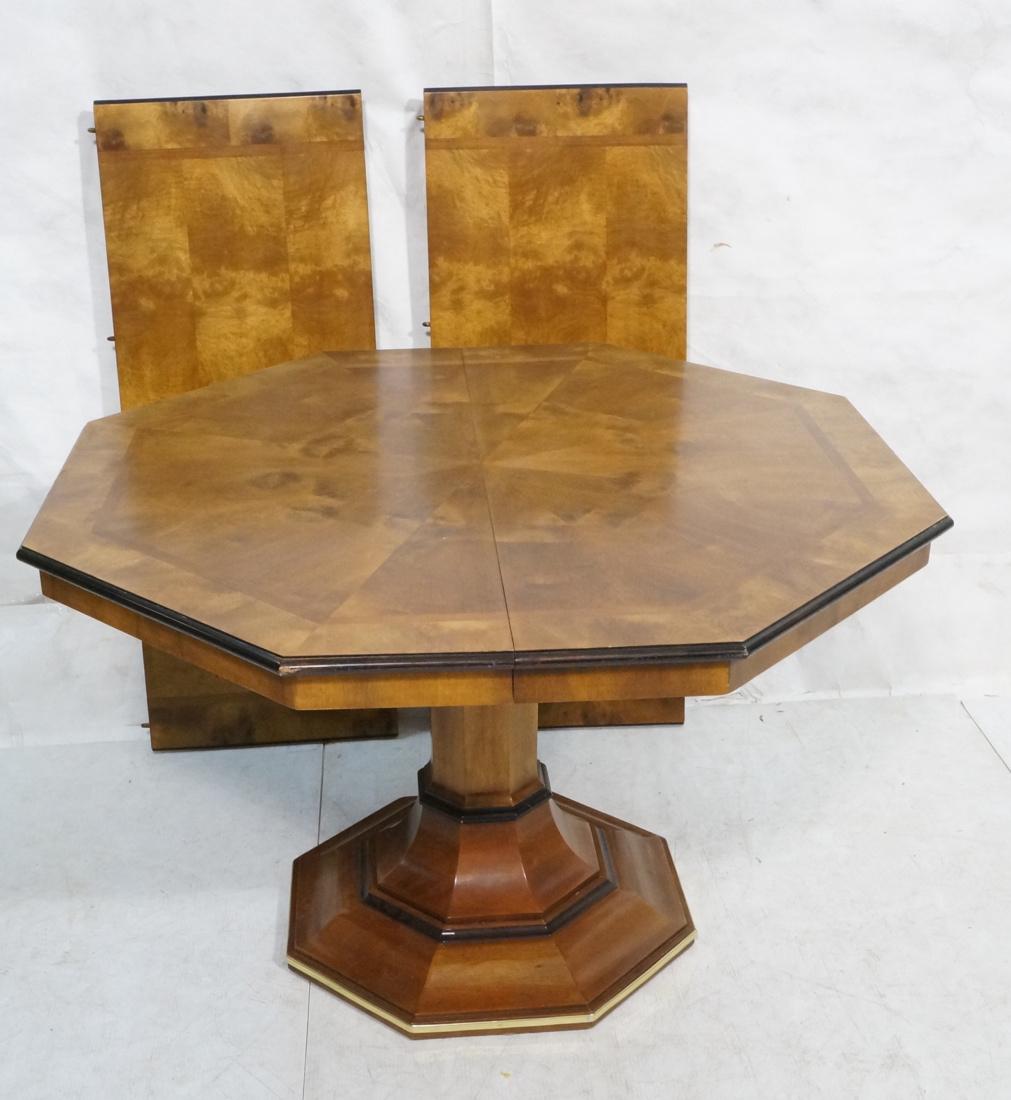 Decorator Octagonal Banded Top Table. Pedestal ba (1 of 7)