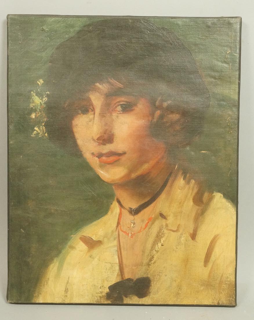 Small Oil Painting Portrait of Woman wearing Chok (1 of 6)