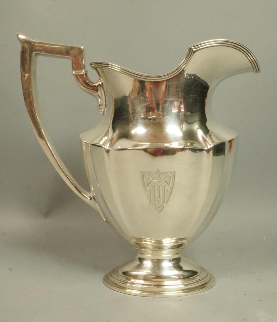 Sterling Silver GORHAM Water Pitcher. Oval footed (1 of 10)
