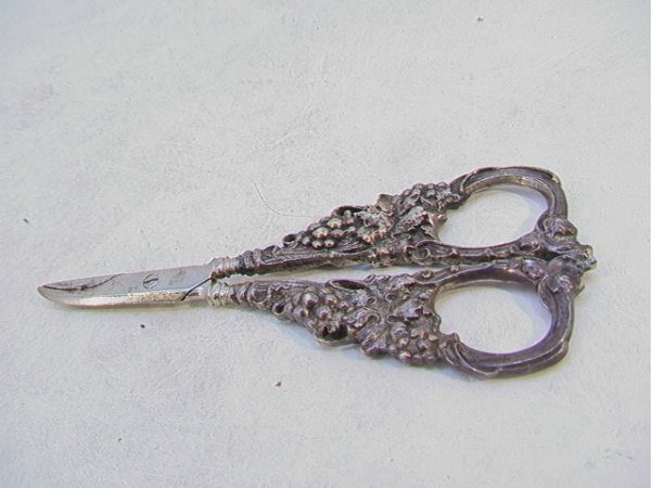Sterling Shears KRUSIUS Grape Leaf Motif Sterling 