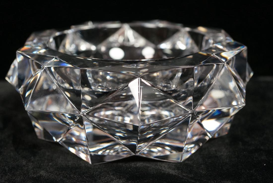 BACCARAT Faceted Low Bowl French Crystal. Palais (1 of 5)