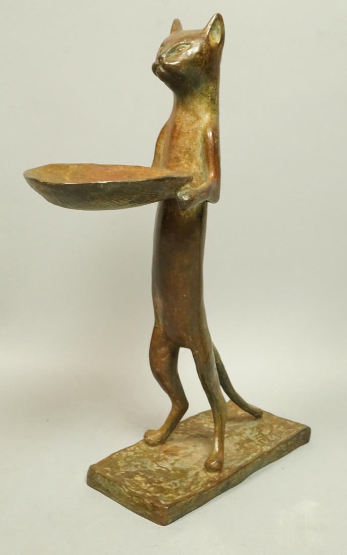 DIEGO GIACOMETTI Recast Bronze Cat Sculpture. Sta (1 of 10)