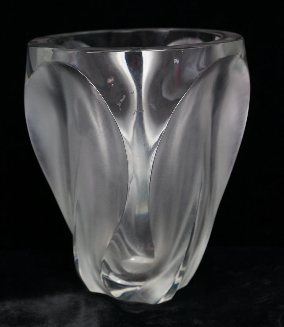 LALIQUE Paris French Crystal 10.5" Vase. Heavy th (1 of 8)