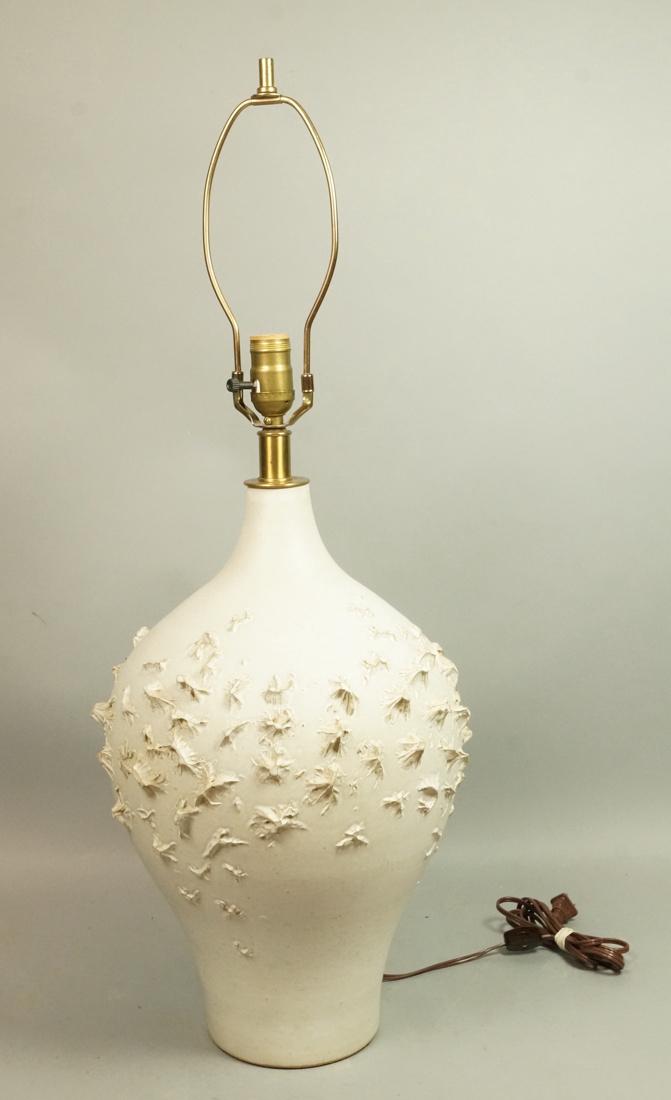 DESIGN TECHNIQUES Cream Glazed Pottery Table Lamp (1 of 8)