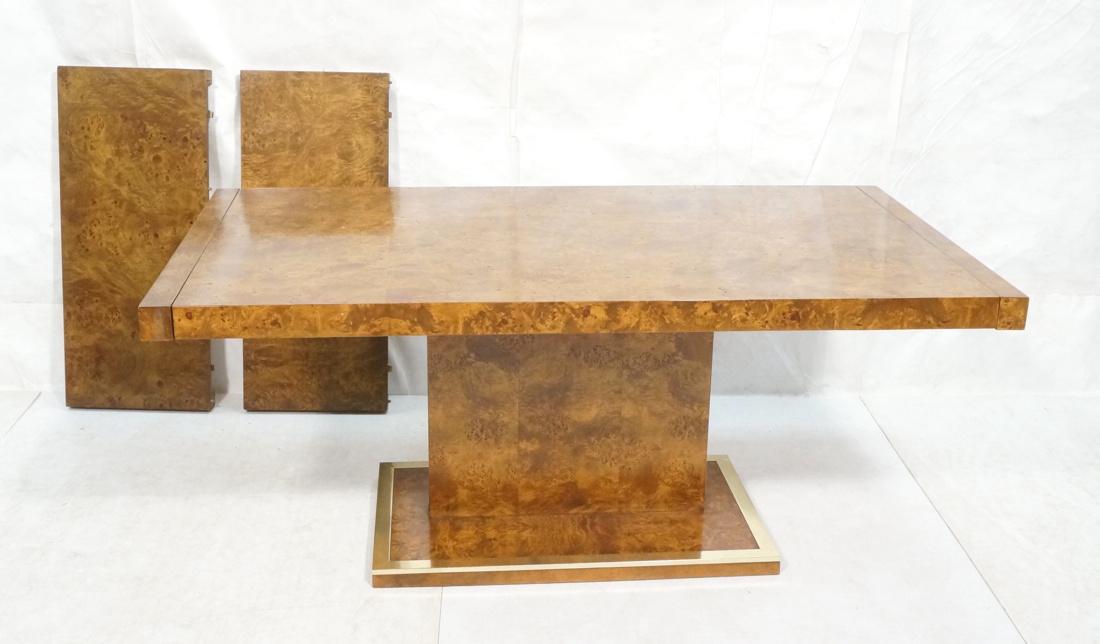 MILO BAUGHMAN Style Burled Wood Dining Table. Bra (1 of 8)