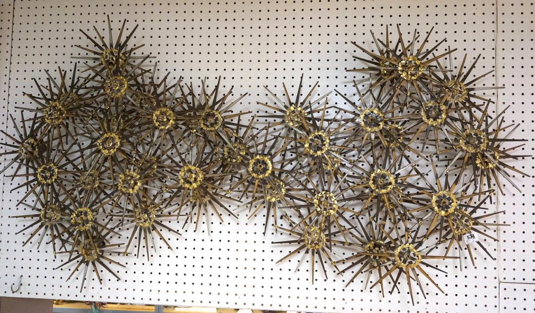 Large Brutalist Welded Mixed Metal Starburst Wall (1 of 7)