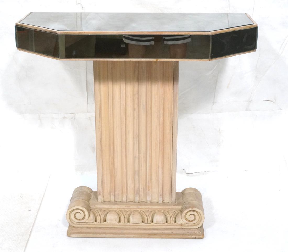 GROSFELD HOUSE Console Table Carved Wood & Mirror (1 of 7)