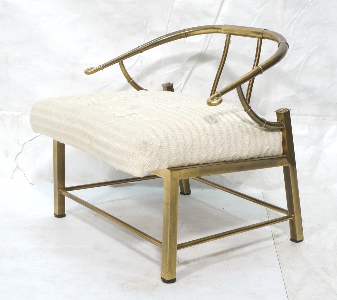 MASTERCRAFT Brass Asian style Lounge Chair. Squar (1 of 9)
