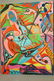 Pr C. WAHRMAN Colorful Abstract Images Paintings, - 2
