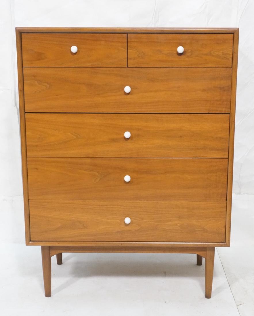 KIP STEWART for DREXEL Tall Walnut Dresser. 6 dra (1 of 7)