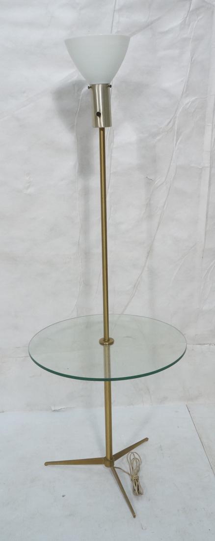 PAUL MCCOBB Style Glass Table Floor Lamp. Gold to (1 of 9)