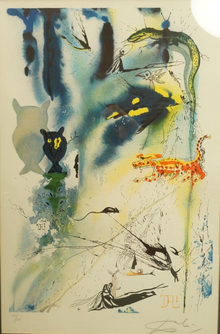 SALVADOR DALI Pencil Signed Print. Surrealist ima (1 of 8)