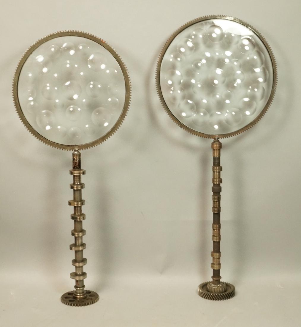 2 Industrial Magiscope Table Sculptures. Round di (1 of 10)