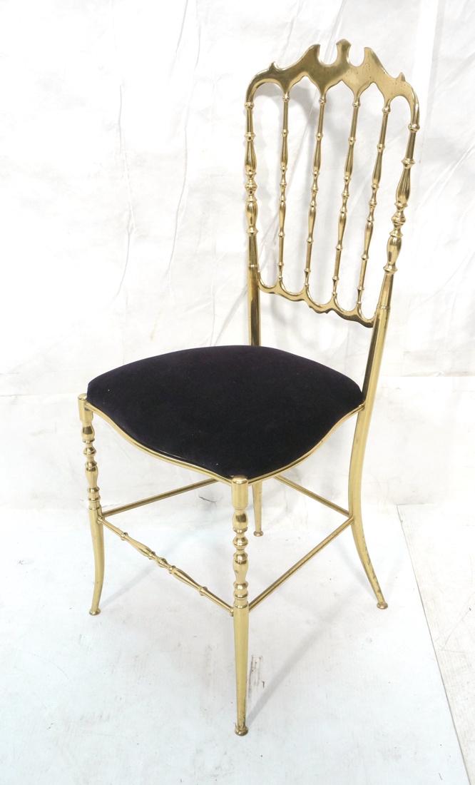 Brass CHIAVARI Italian Spindle Back Chair. Purple (1 of 7)