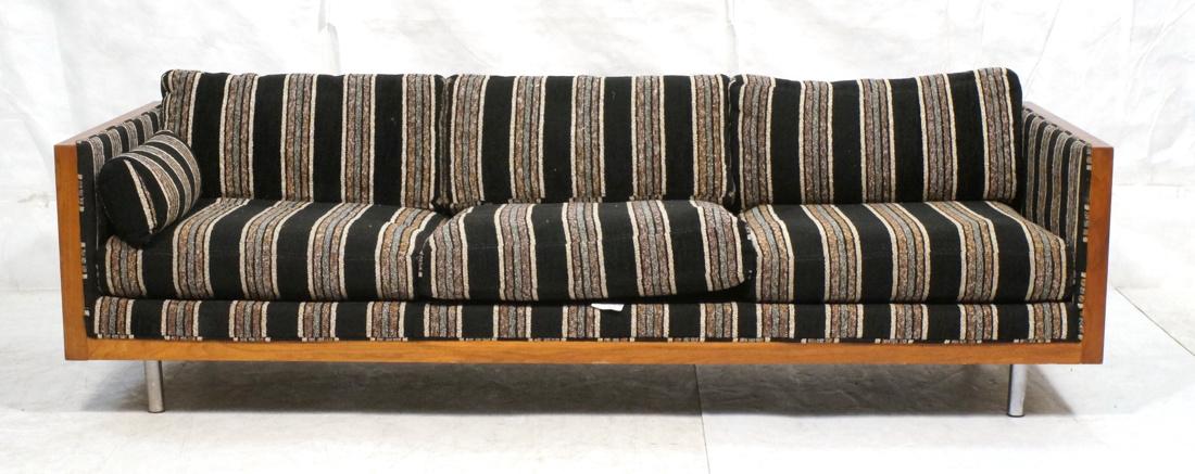 MILO BAUGHMAN style Wood Frame Sofa Couch. Thick (1 of 9)